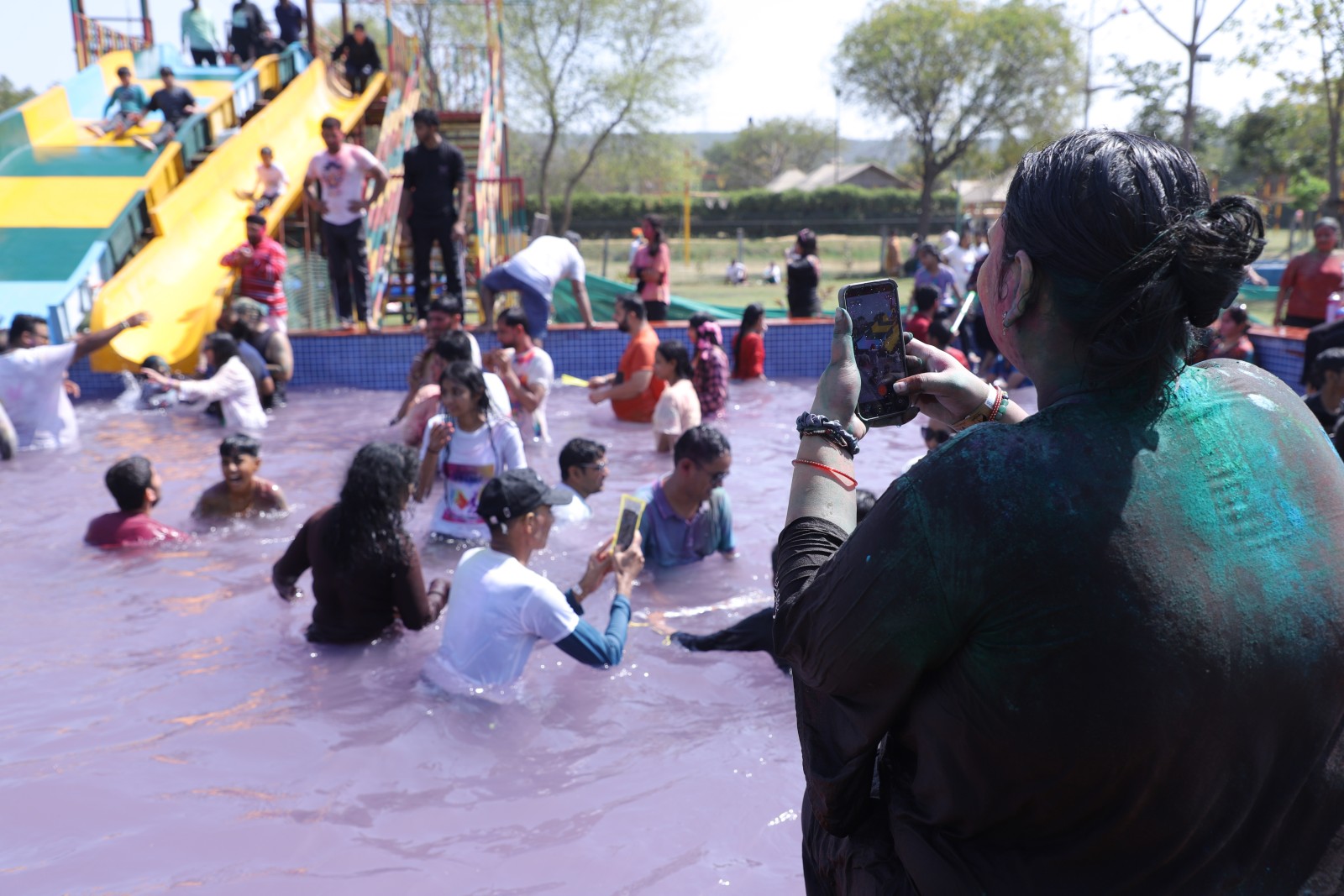 Swimming pool at Vishalgarh Farms